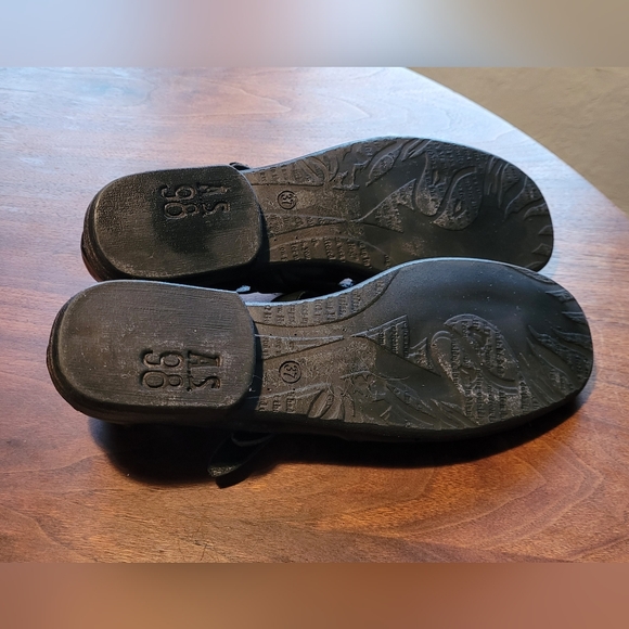 A.S.98 Black Perforated Mary Janes - Picture 3 of 6